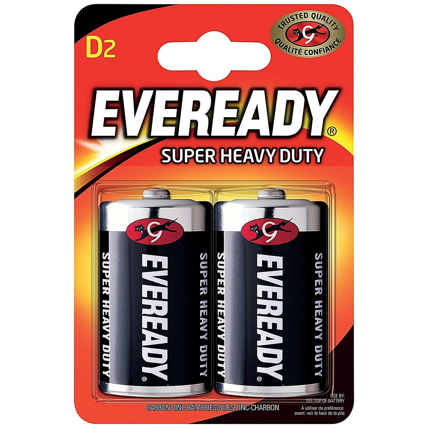 Eveready Super Heavy Duty D Carbon Zinc Batteries, Pack of 2 Easy2Order : ER00229