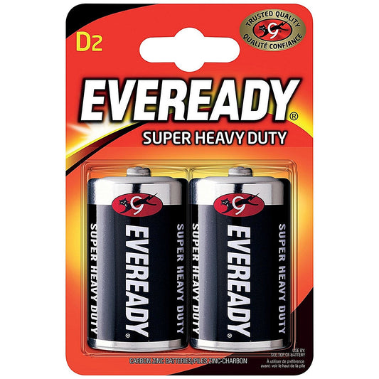 Eveready Super Heavy Duty D Carbon Zinc Batteries, Pack of 2 Easy2Order : ER00229