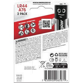 Energizer LR44/A76 Alkaline Batteries, Pack of 2 Easy2Order : ER08307