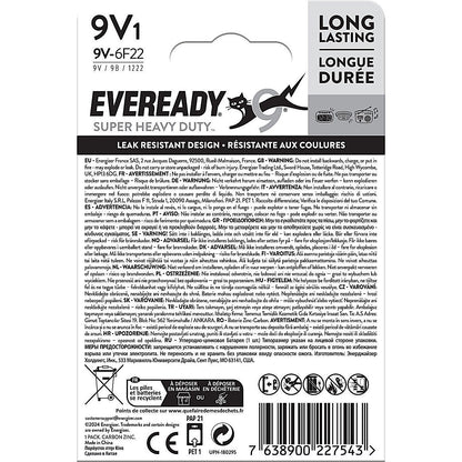 Eveready Super Heavy Duty 9V Carbon Zinc Battery Easy2Order : ER12701