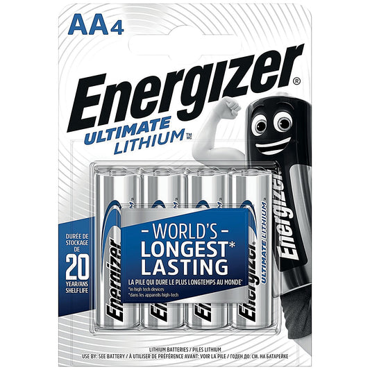 Energizer Ultimate AA Lithium Batteries, Pack of 4