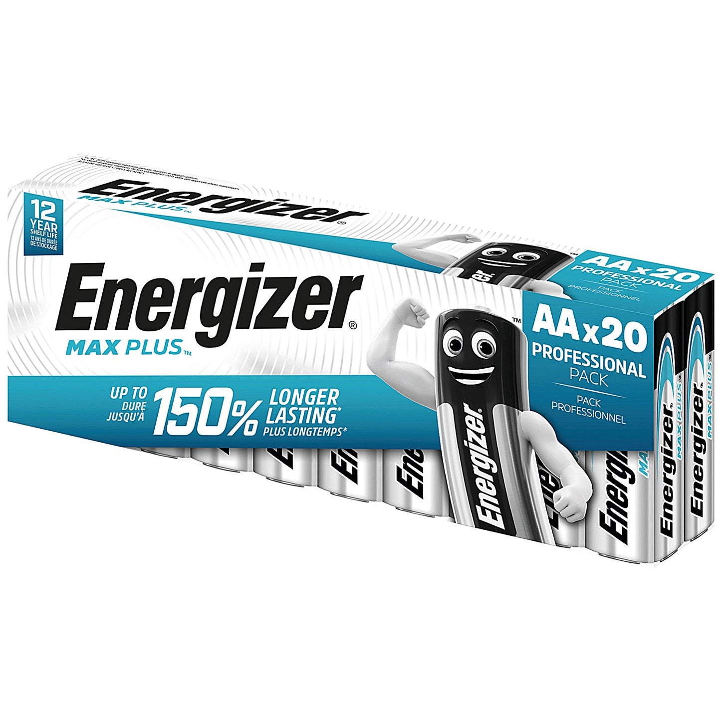 Energizer Max Plus AA Batteries, Pack of 20