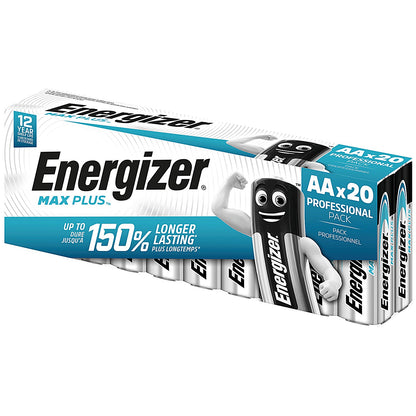 Energizer Max Plus AA Batteries, Pack of 20