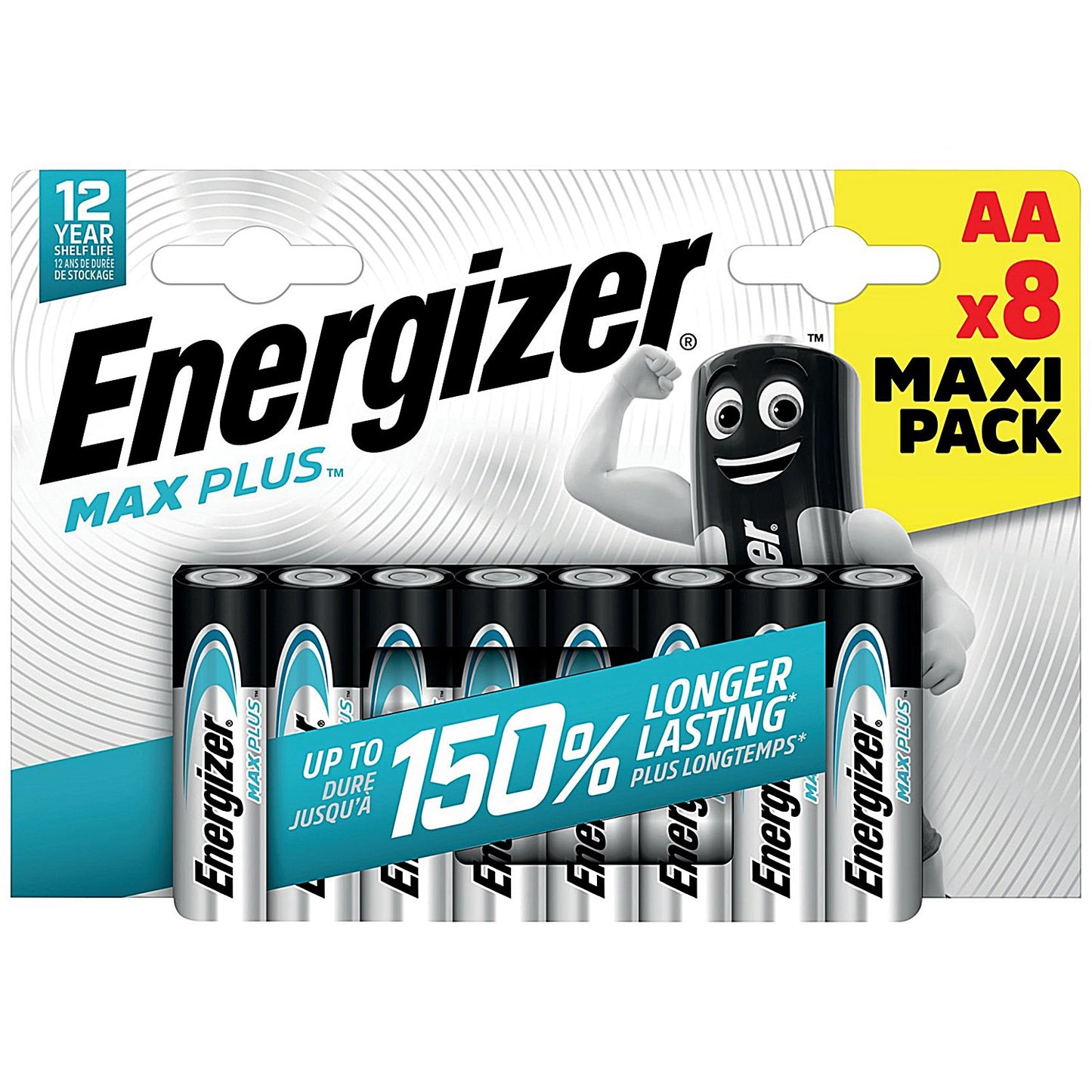 Energizer Max Plus AA Batteries, Pack of 8