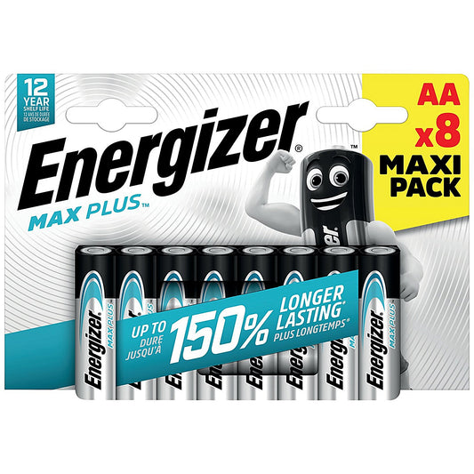 Energizer Max Plus AA Batteries, Pack of 8