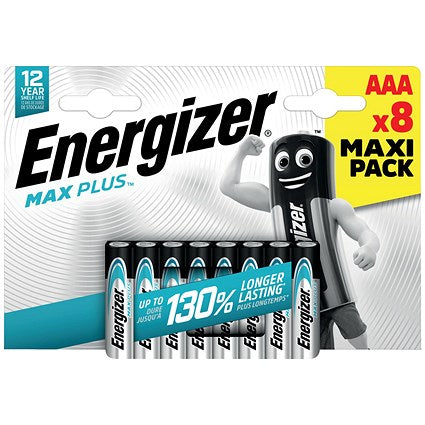 Energizer Max Plus AAA Batteries, Pack of 8