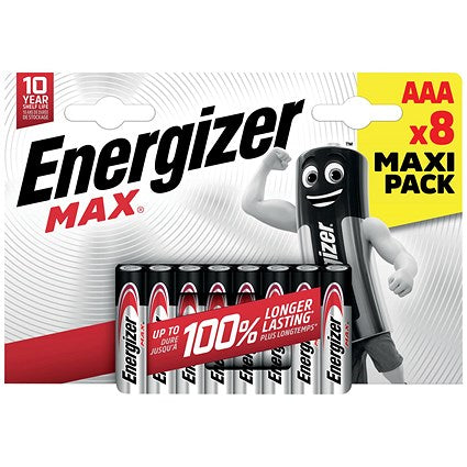Energizer Max AAA Alkaline Batteries, Pack of 8
