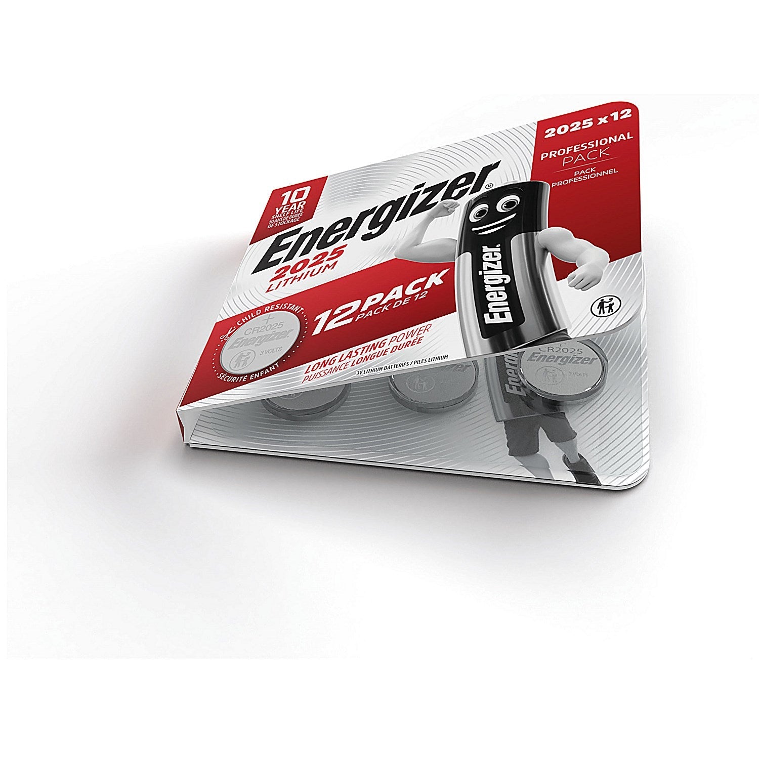 Energizer Lithium CR2025 Coin Cell Battery (Pack of 12) Easy2Order : ER45384