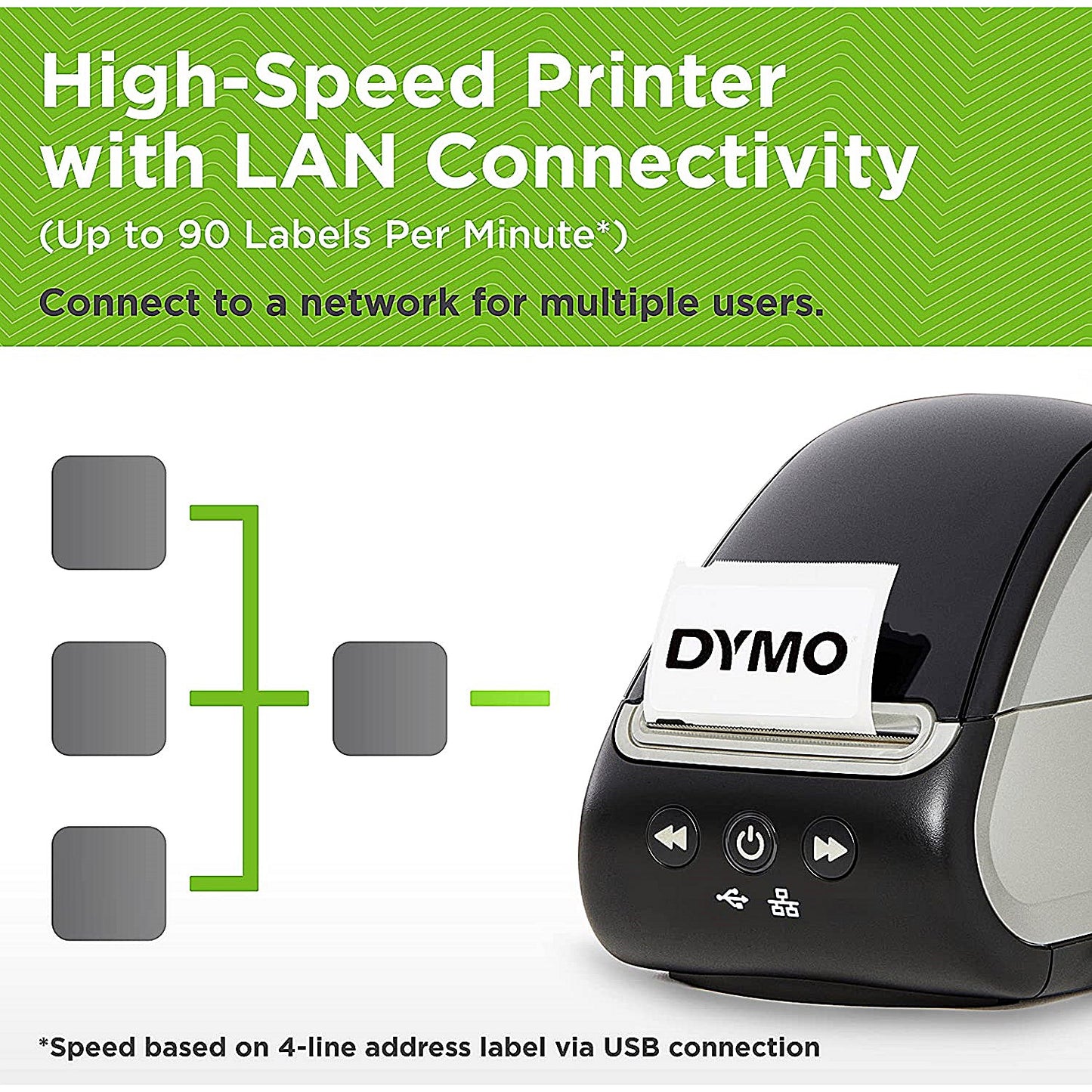 Dymo LabelWriter 550 Turbo Thermal Label Printer, Desktop