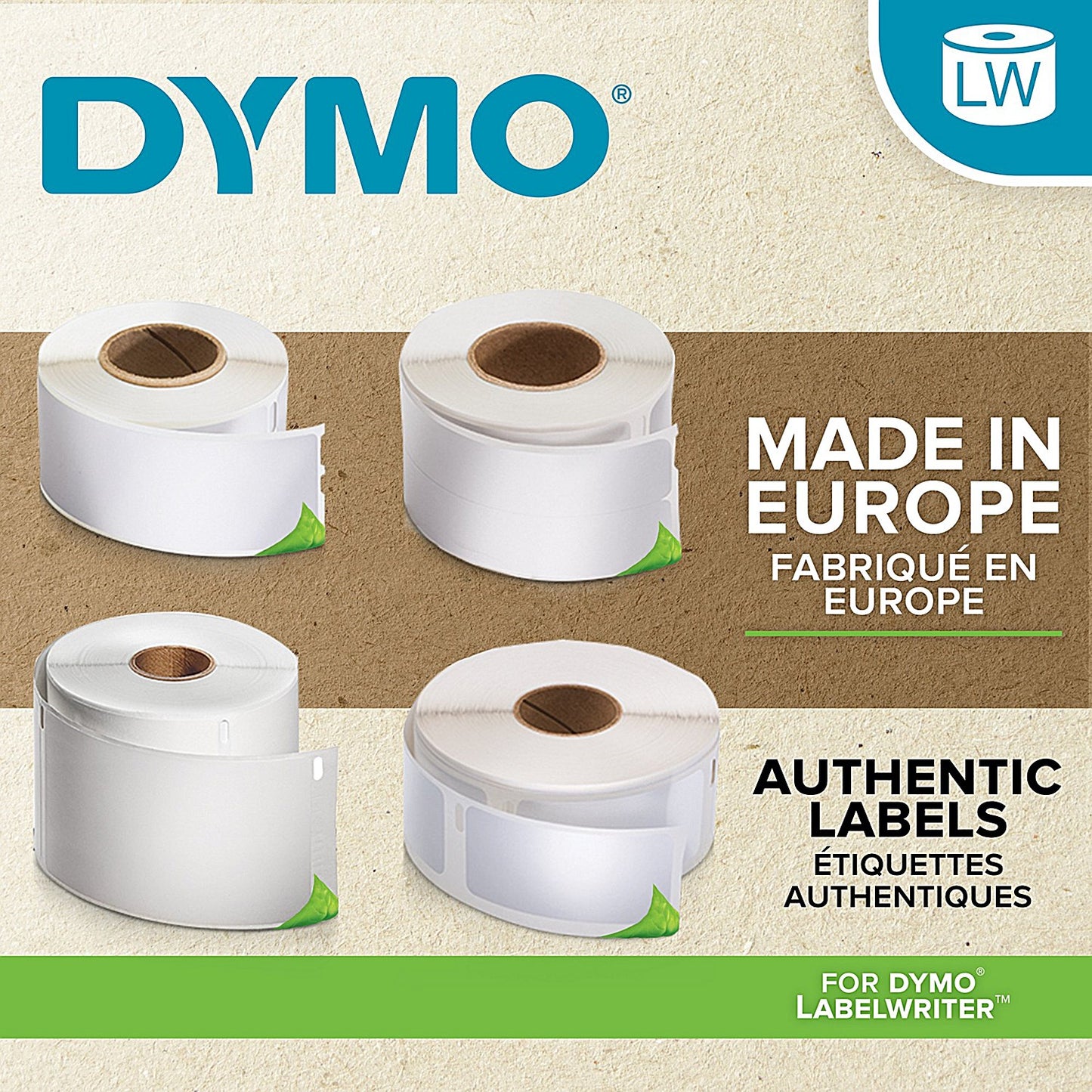 Dymo 2133400 LabelWriter Shipping Labels, Black on Yellow, 54x101mm, 220 Labels Per Roll