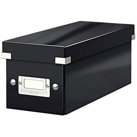 Leitz Wow Click And Store Storage Box, For DVD's, Black