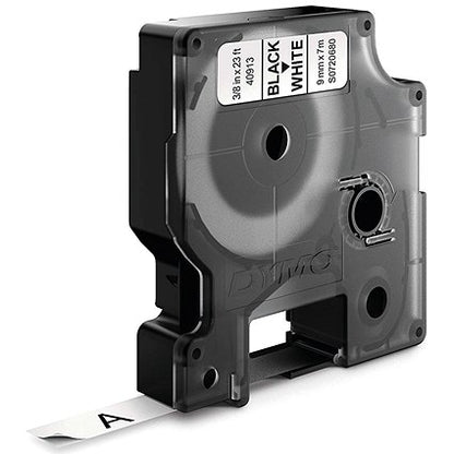 Dymo 40913 D1 Tape, Black on White, 9mmx7m