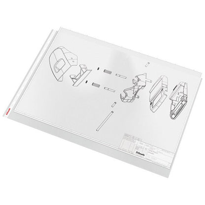 Esselte A3 Landscape Plastic Pockets, 75 Micron, Top Opening, Pack of 10