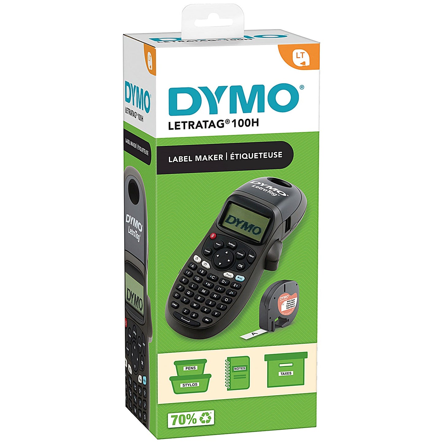 Dymo Letratag LT-100H Handheld Label Maker Label Printer, Black