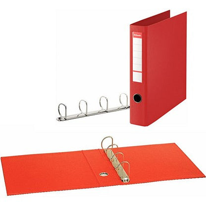 Esselte Maxi Ring Binder, A4, 4 D-Ring, 40mm Capacity, Red