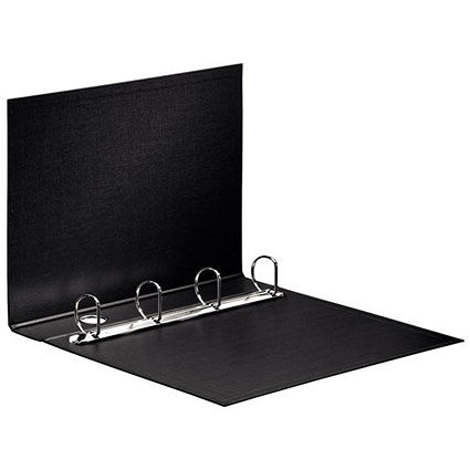 Esselte Maxi Ring Binder, A4, 4 D-Ring, 40mm Capacity, Black