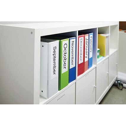Dymo 99019 LabelWriter Large Lever Arch File Labels, Black on White, 59x190mm, 110 Labels Per Roll
