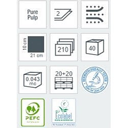 Lucart Aquastream 210m Bulk Toilet Paper, Pack of 40