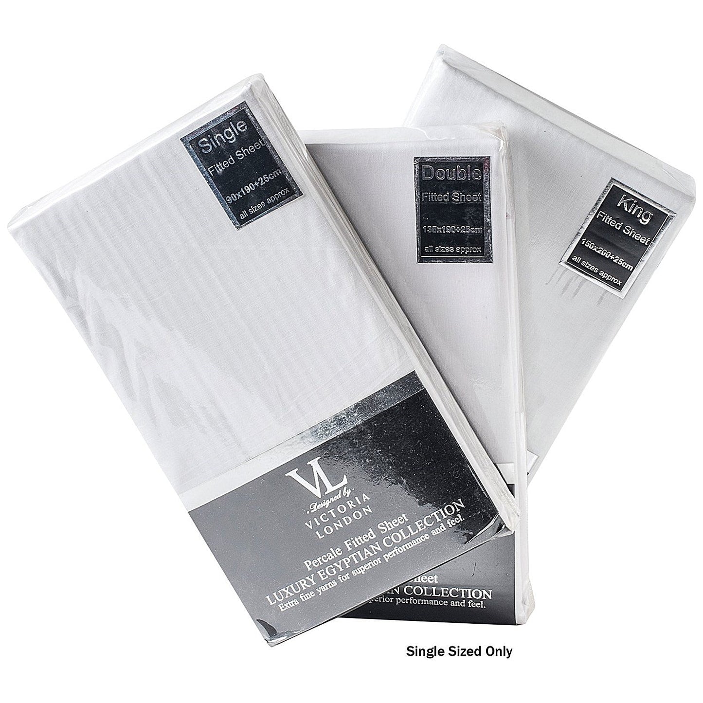 VL Percale Fitted Sheets Single (Pack of 20) Easy2Order : ETX06530