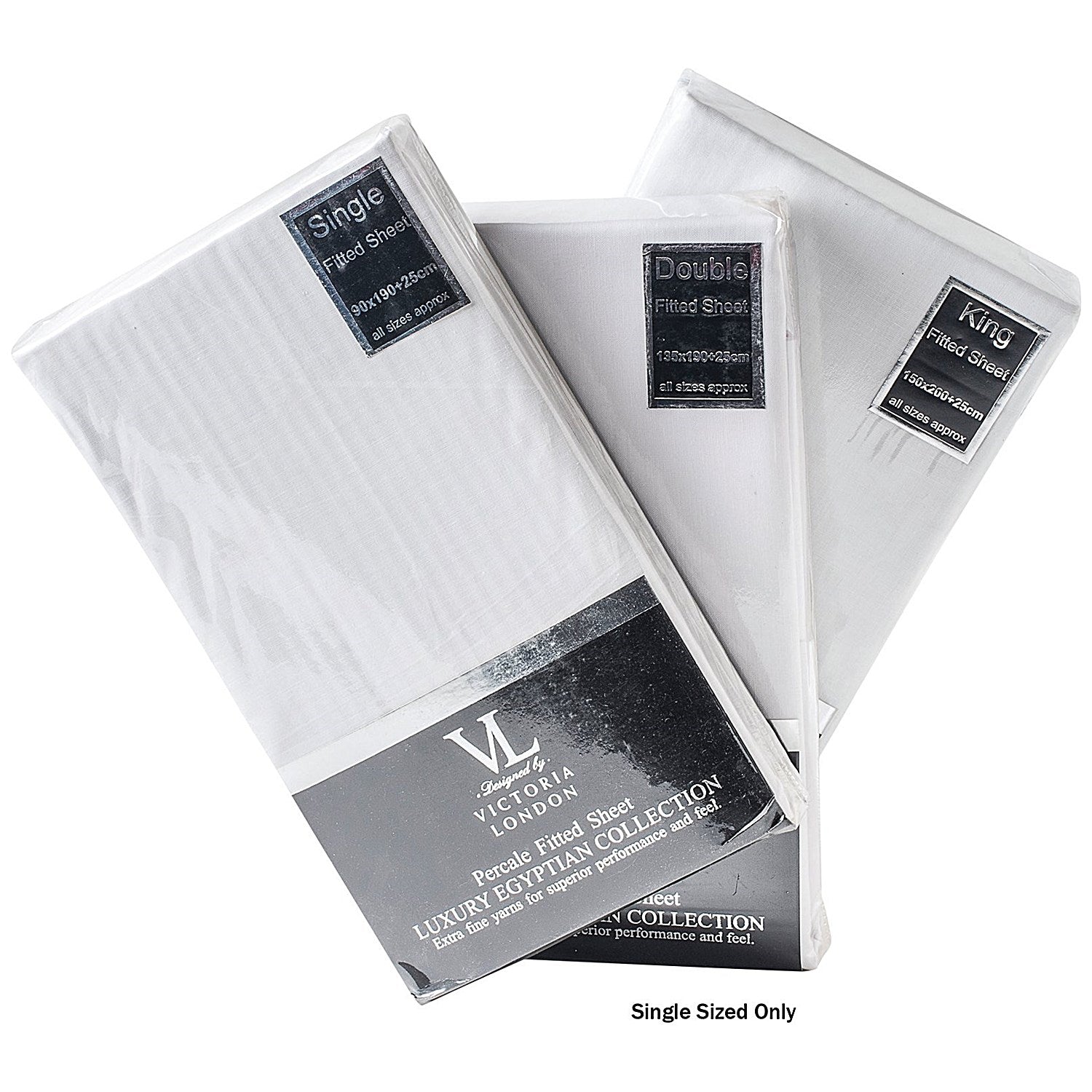 VL Percale Fitted Sheets Single (Pack of 20) Easy2Order : ETX06530