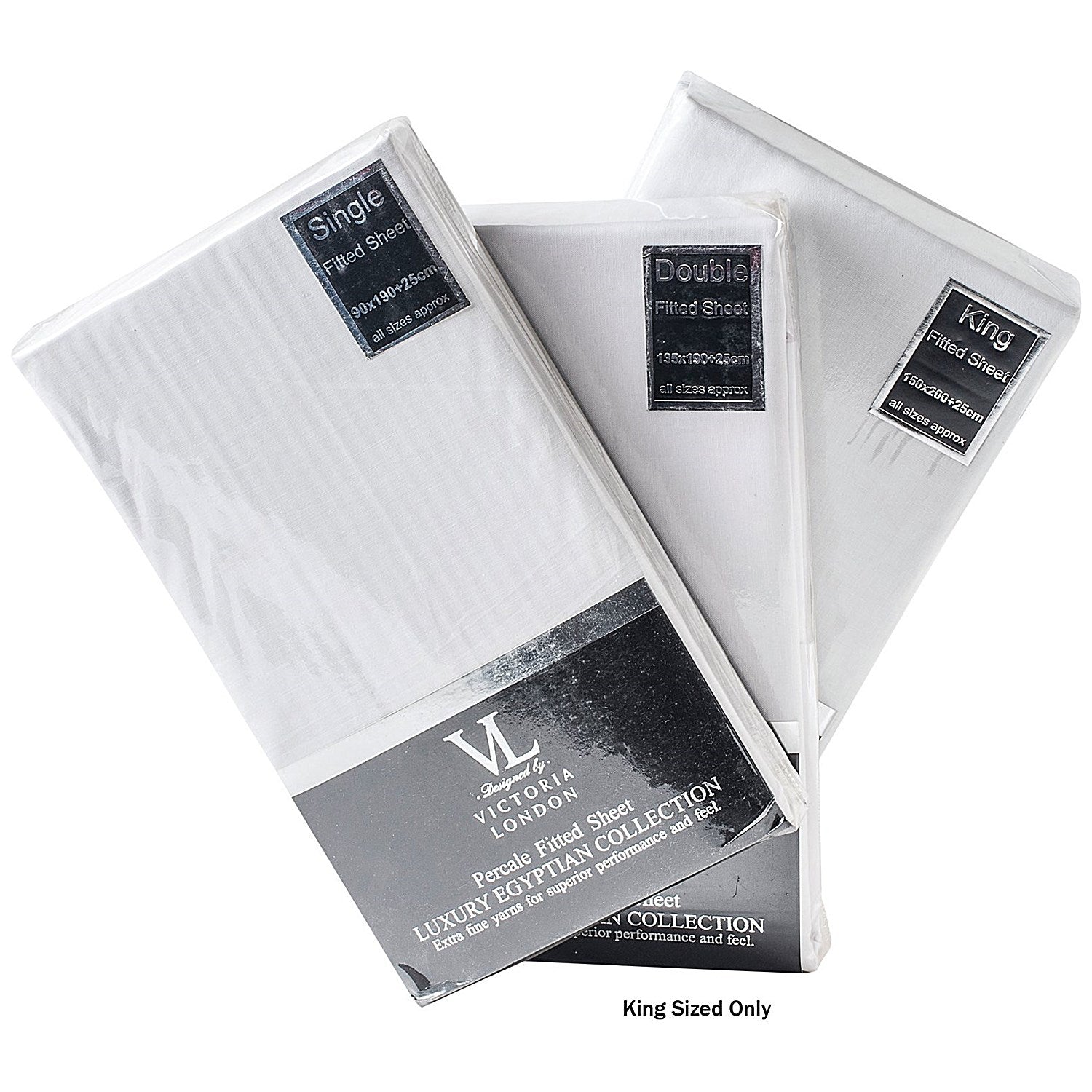 VL Percale Fitted Sheets King (Pack of 20) Easy2Order : ETX06692