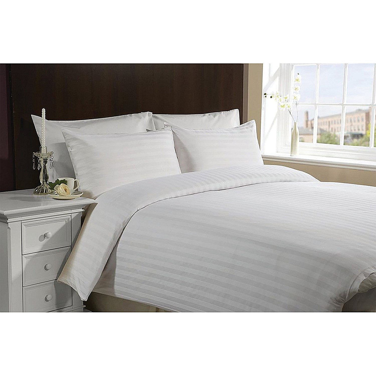 VL Satin Stripe Duvet Sets Super King (Pack of 10) Easy2Order : ETX06768