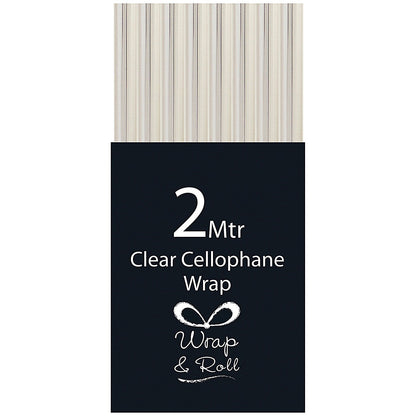 Eurowrap Cellophane Wrap Roll, 2m, Clear, Pack of 49