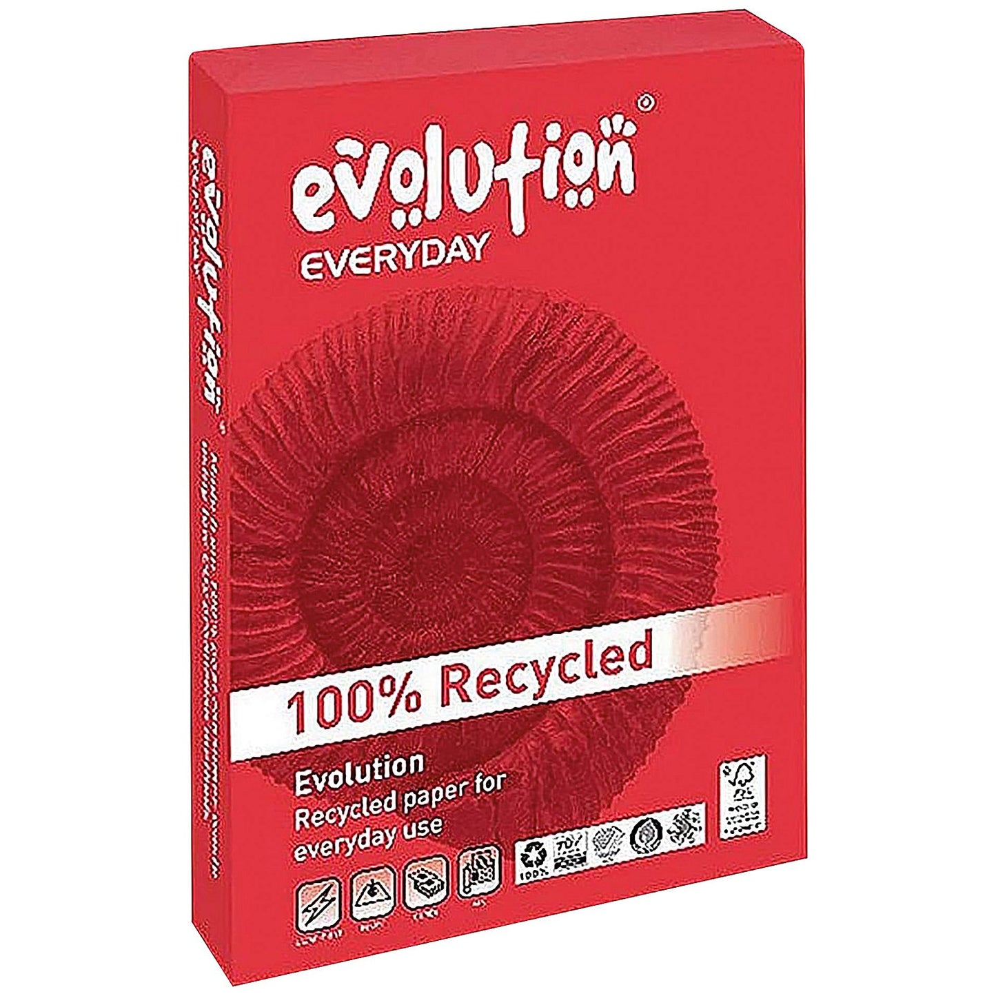 Evolution A4 Everyday Recycled Paper White, 80gsm, Box (5 x 500 Sheets)