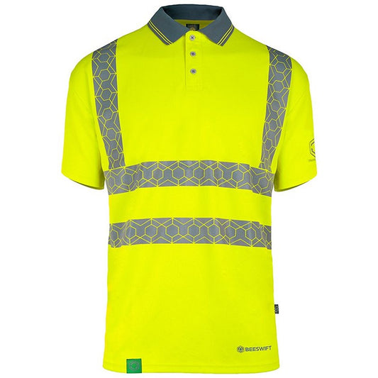 Envirowear Hi-Vis Short Sleeve Polo Shirt, Saturn Yellow, Medium Easy2Order : EWCPKSSSYM