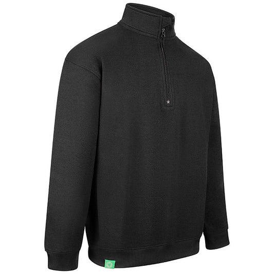 Envirowear Recyclable Quarter Zip Sweatshirt, Black, Small Easy2Order : EWCQZBLS
