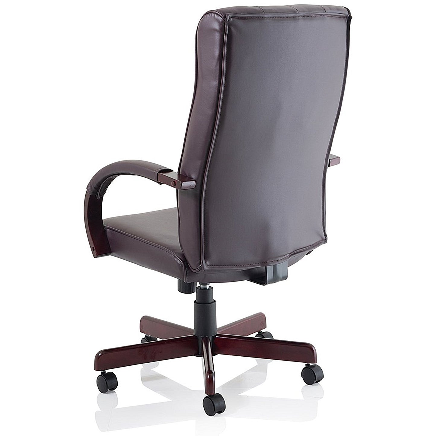 Chesterfield Executive Chair, Fixed Height Arms, Burgundy