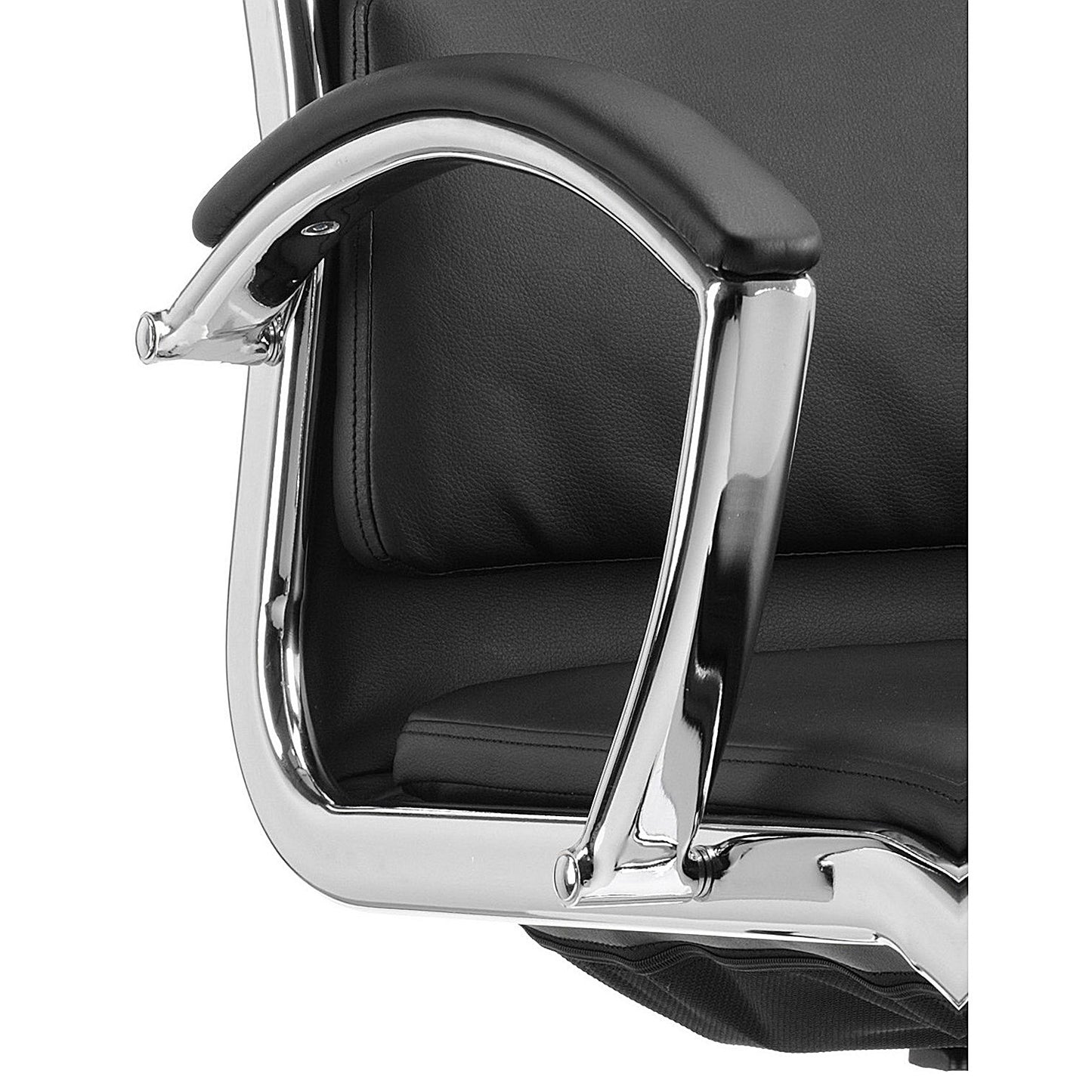 Classic Medium Back Executive Chair, Fixed Height Arms, Black
