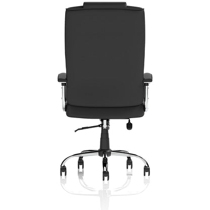 Moore Deluxe Executive Chair, Fixed Height Arms, Black