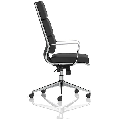 Savoy Executive Chair, Fixed Height Arms, Black
