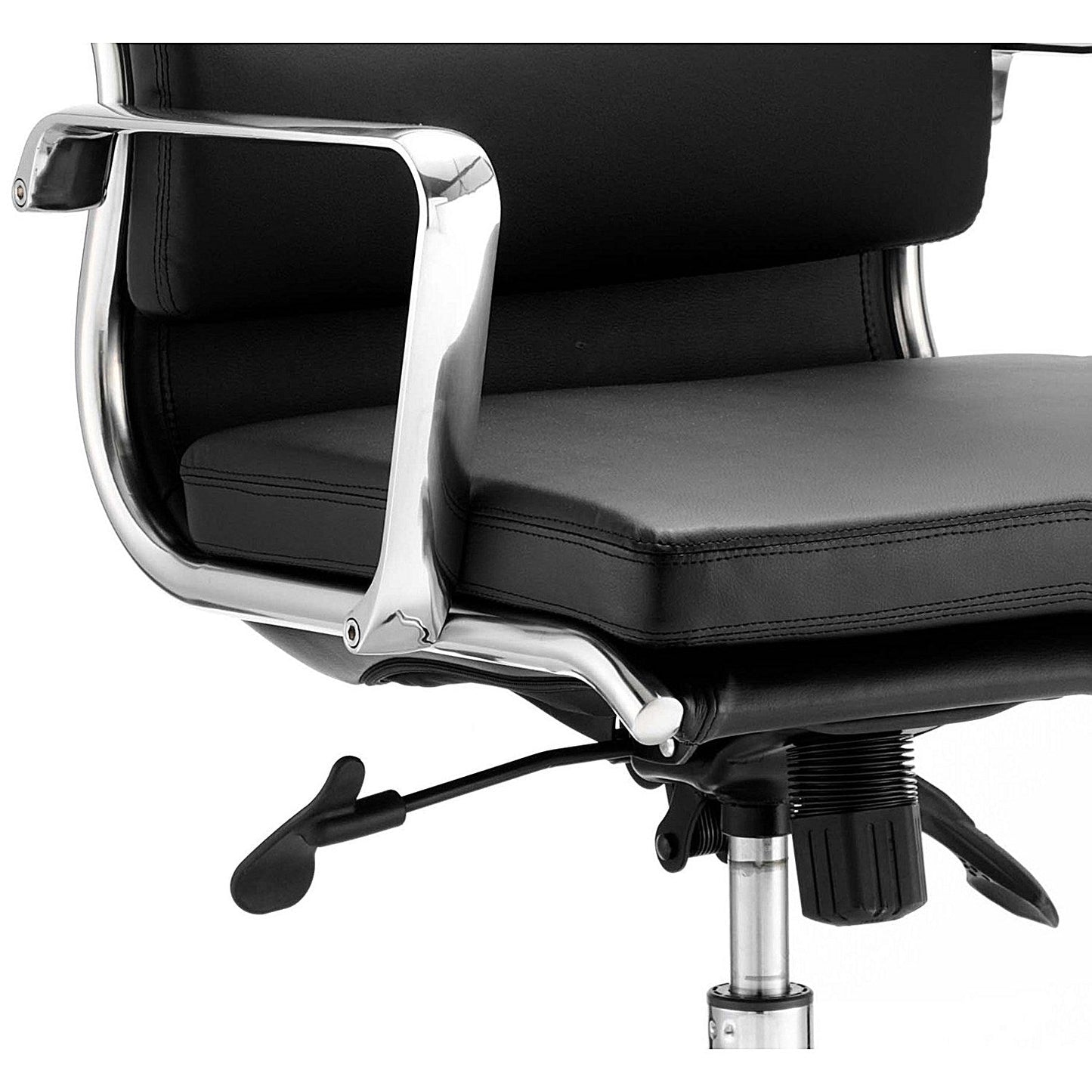 Savoy Executive Chair, Fixed Height Arms, Black