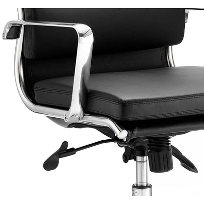 Savoy Executive Chair, Fixed Height Arms, Black