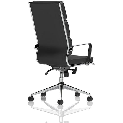 Savoy Executive Chair, Fixed Height Arms, Black