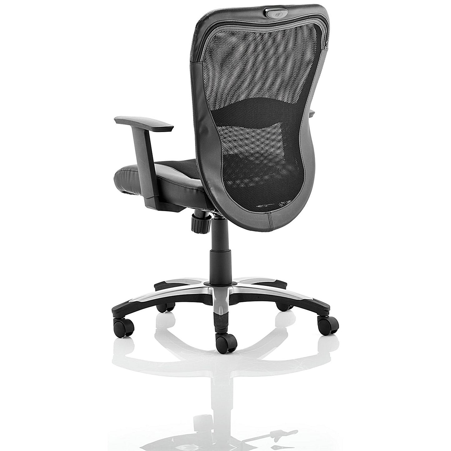 Victor Leather & Mesh Executive Chair, Height Adjustable Arms, Black