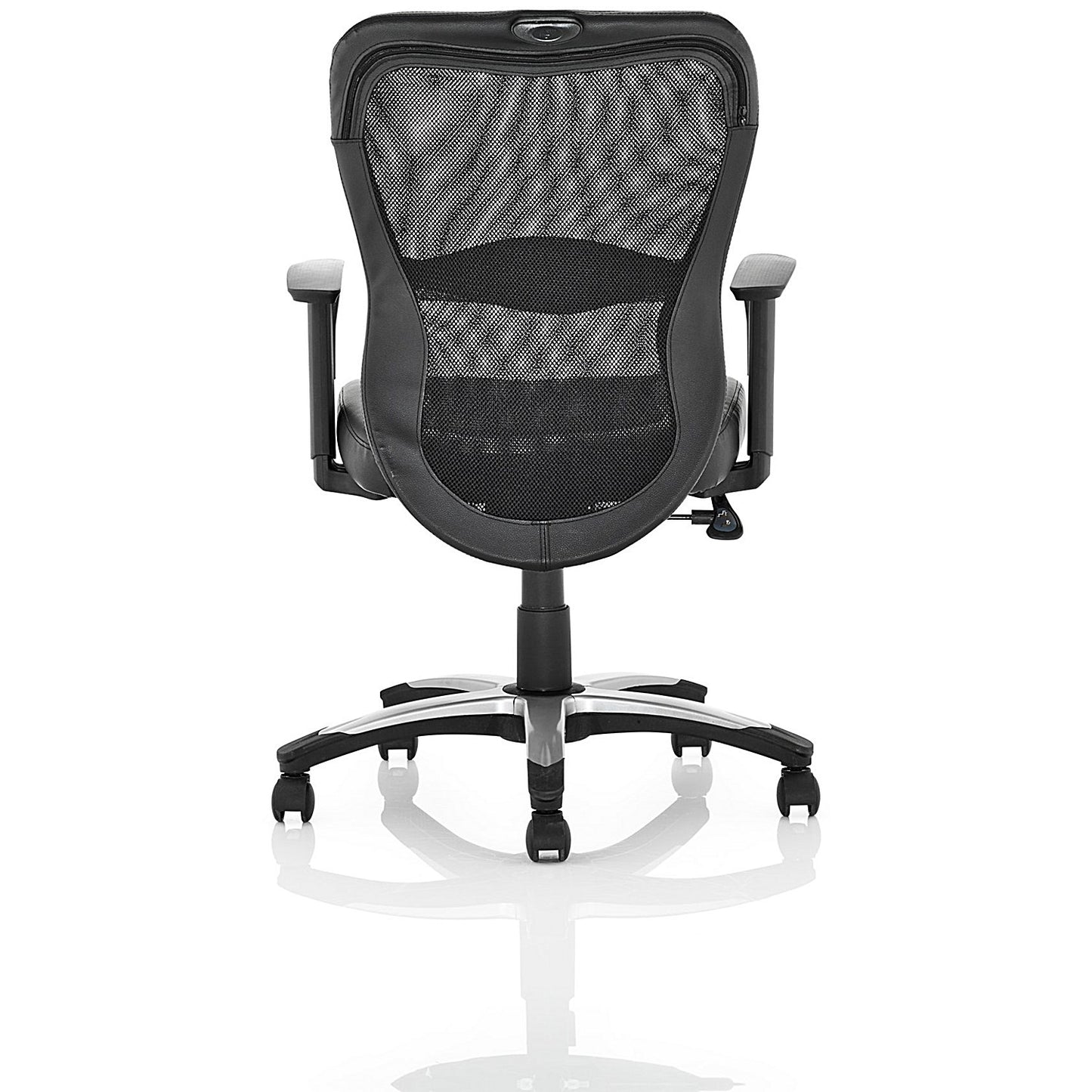 Victor Leather & Mesh Executive Chair, Height Adjustable Arms, Black