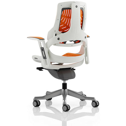 Zure Elastomer Executive Chair, Height Adjustable Arms, Orange
