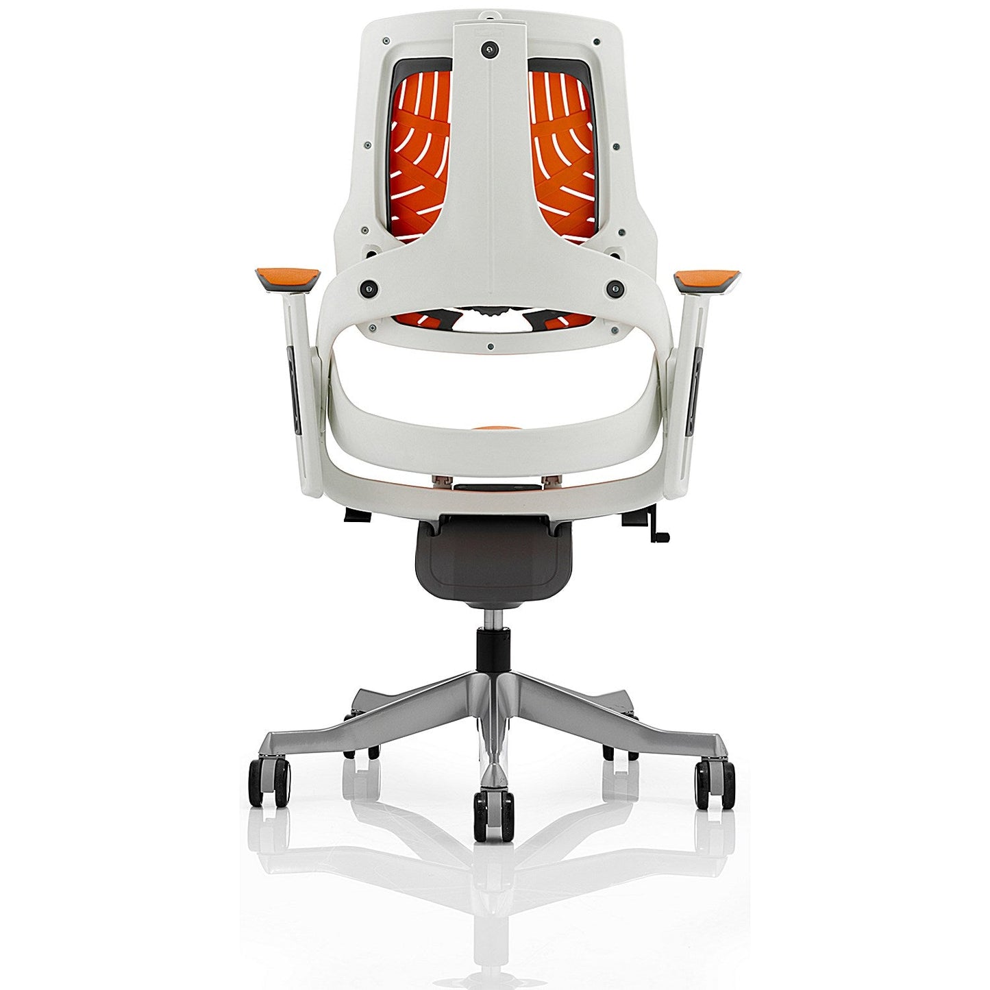 Zure Elastomer Executive Chair, Height Adjustable Arms, Orange