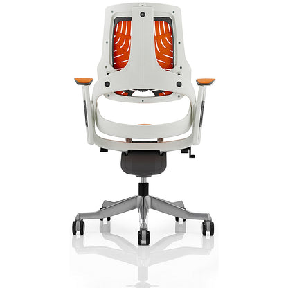 Zure Elastomer Executive Chair, Height Adjustable Arms, Orange
