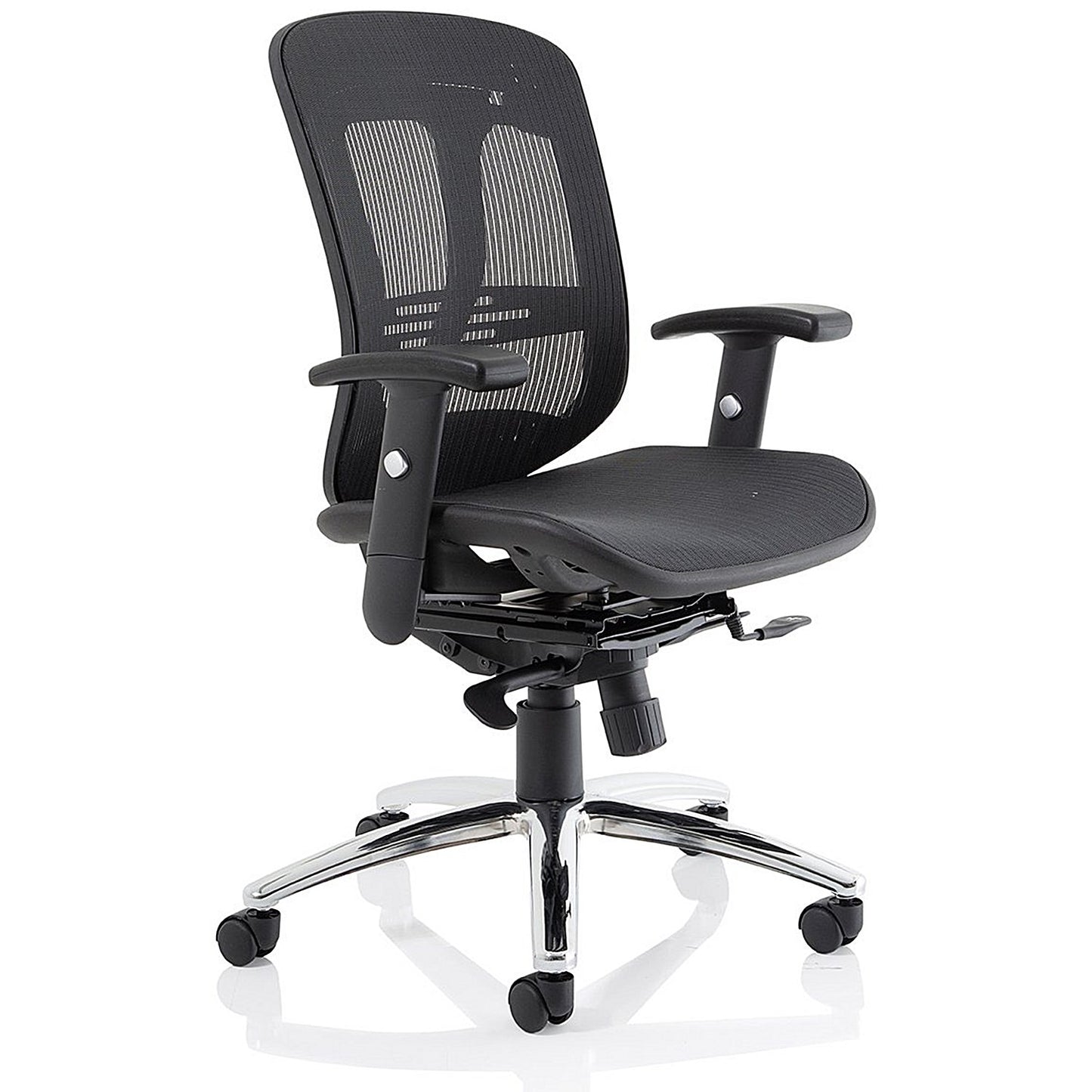 Mirage II Mesh Executive Chair, Height Adjustable Arms, Black