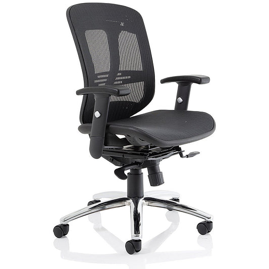 Mirage II Mesh Executive Chair, Height Adjustable Arms, Black