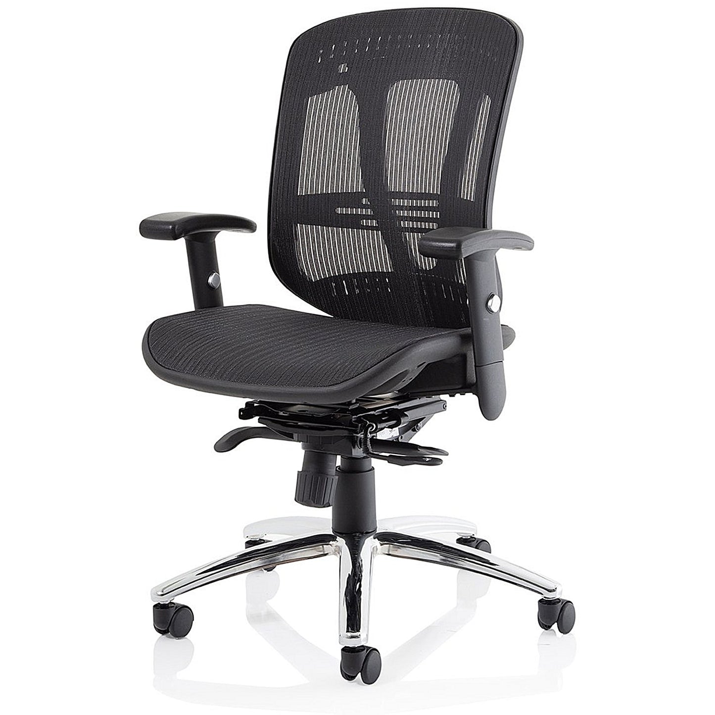 Mirage II Mesh Executive Chair, Height Adjustable Arms, Black