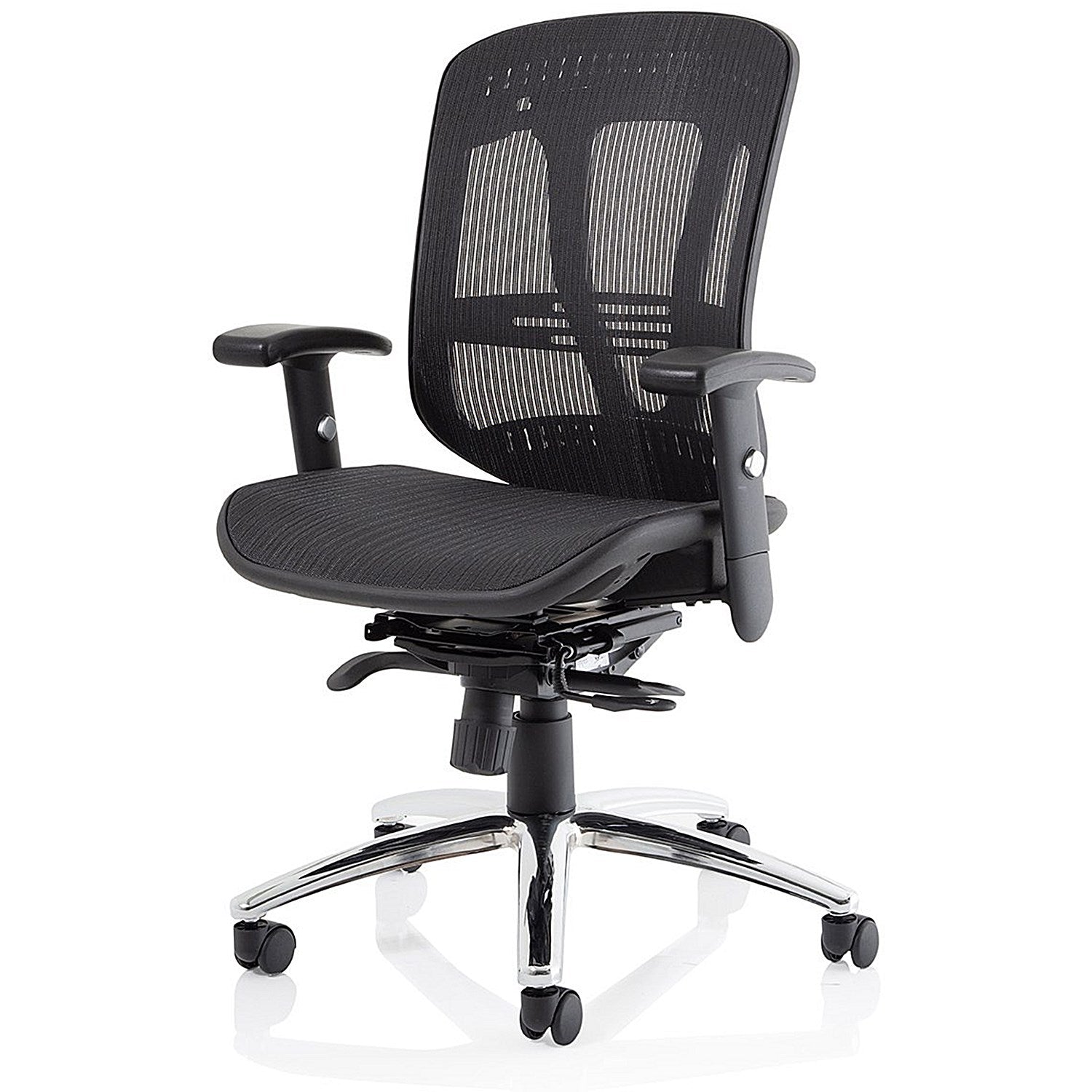 Mirage II Mesh Executive Chair, Height Adjustable Arms, Black