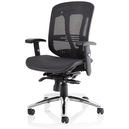 Mirage II Mesh Executive Chair, Height Adjustable Arms, Black