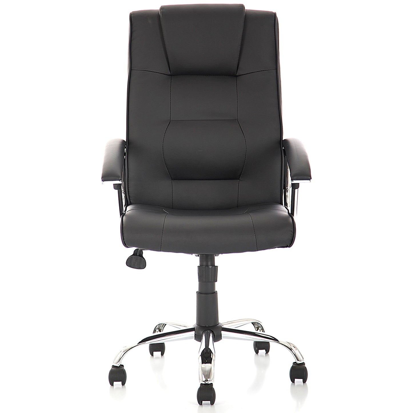 Thrift Executive Chair, Fixed Height Arms, Black