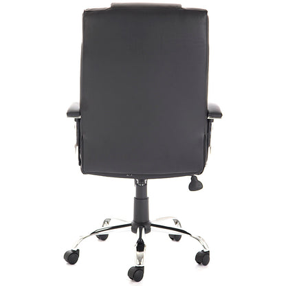 Thrift Executive Chair, Fixed Height Arms, Black