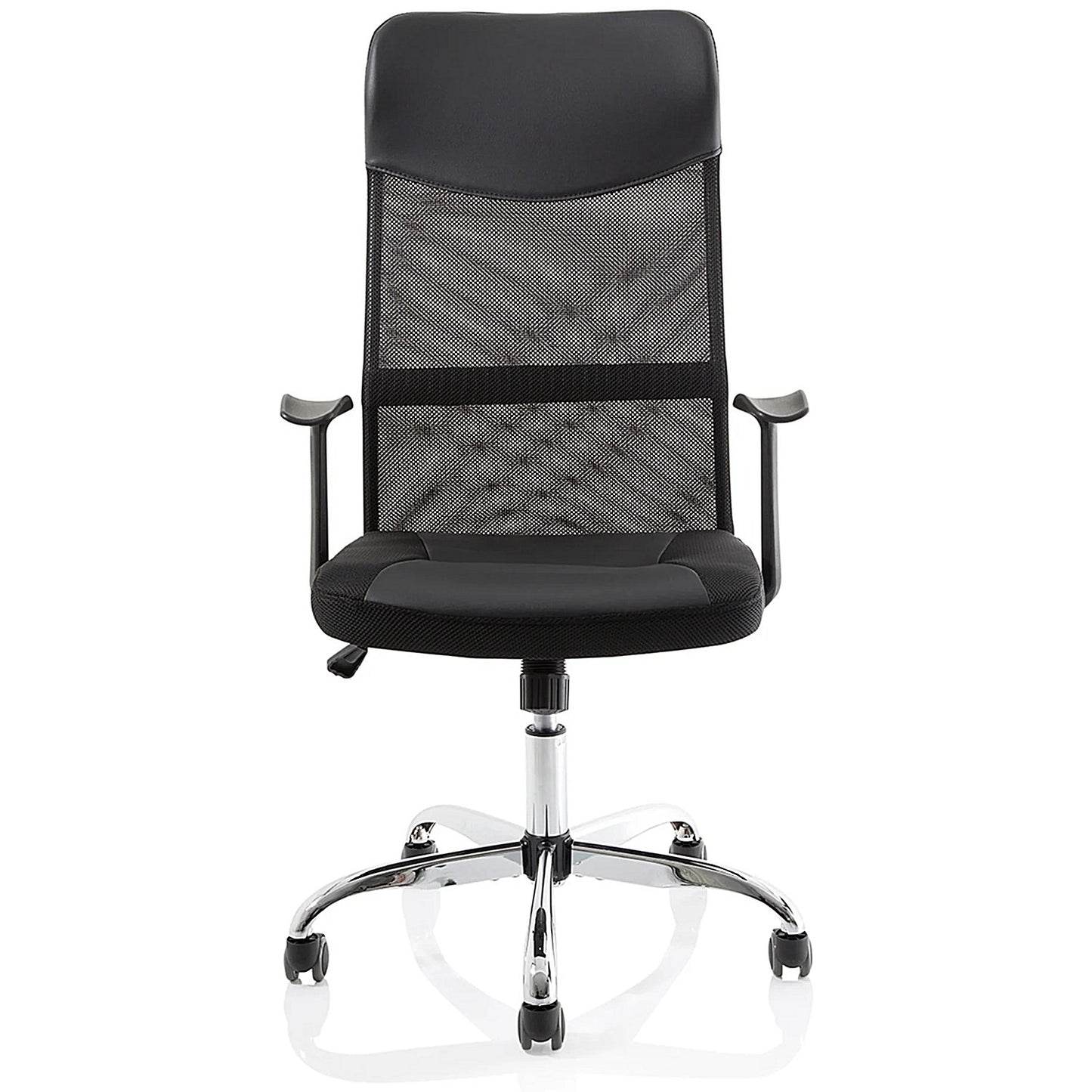 Vegalite Executive Mesh Chair, Fixed Height Arms, Black